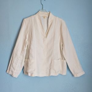 Eileen Fisher Sz XL 100% linen blazer/jacket D84